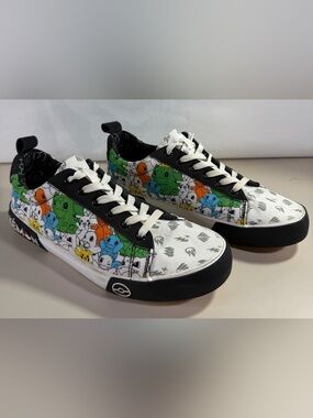 Pokemon Shoes Mens 8.5 Ground Up Low Top Sneakers Canvas Pikachu & Friends